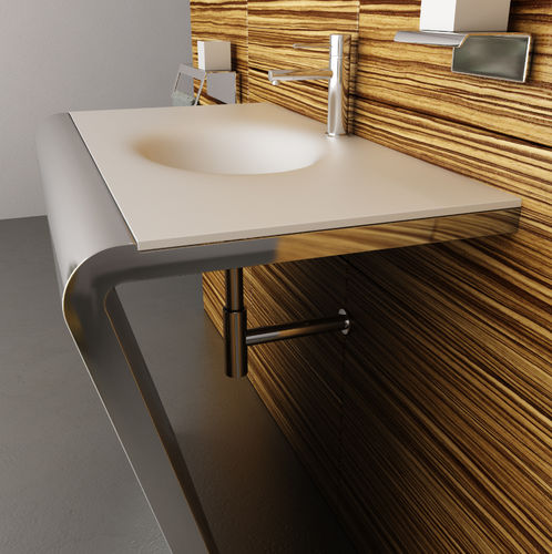 Настольная раковина - SETTANTACINQUE TOP CORIAN - Componendo - из нержавеющей стали / из Corian® / прямоугольная
