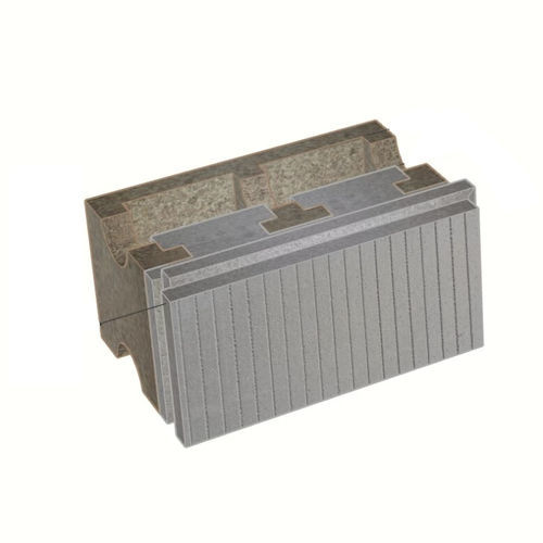 Блок для обшивки из полистирола - B-HI35/12+19	 - FIXOLITE - для стены / напольный / изоляционный