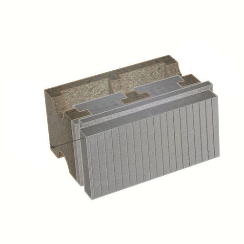 Блок для обшивки из полистирола - B-HI38/12+22	 - FIXOLITE - для стены / напольный / изоляционный