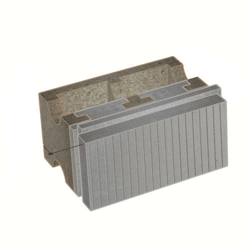 Блок для обшивки из полистирола - B-HI38/14+20 - FIXOLITE - для стены / напольный / изоляционный