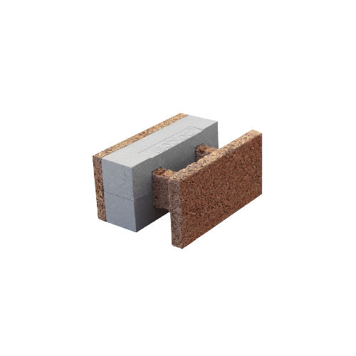 Блок для обшивки из полистирола - HS 38/16+13	 - FIXOLITE - из деревобетона / для конструкции / изоляционный