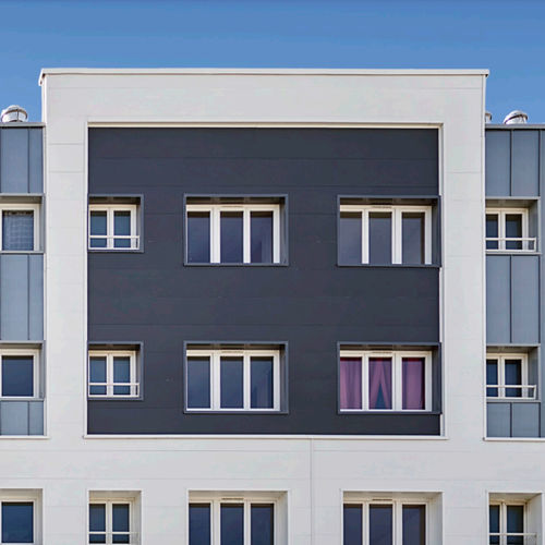 Панельная облицовка фасада - RESIDENTIAL AREA "GUAGUIN MATISSE"   - Arconic Architectural Products SAS, Merxheim/Frank - алюминий / вертикальная / гладкая
