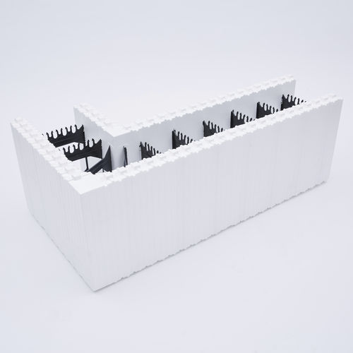 Блок для обшивки из полистирола - ICF 90º XL CORNER REVERSIBLE - amvicsystem - для стены / изоляционный / угловой