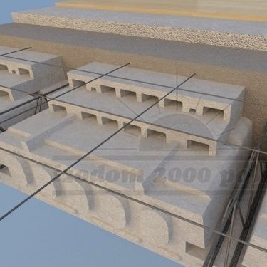 Сборная плита-настил из вспененного полистирола - STP+2STN - izodom 2000 polska - для внешней несущей стены / для напольной поверхности / изоляционная