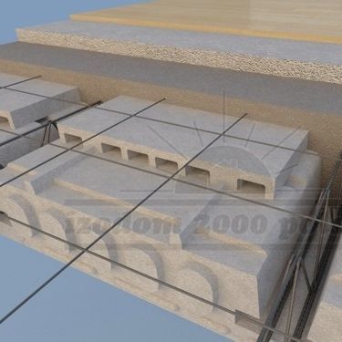 Сборная плита-настил из пенополистирола - STP+STN - izodom 2000 polska - для потолков / изоляционная