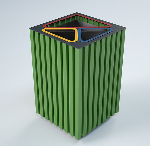 Общественный мусорный контейнер - ELODIE RECYCLE - CITYSì - с сортировкой / из стали / из алюминия