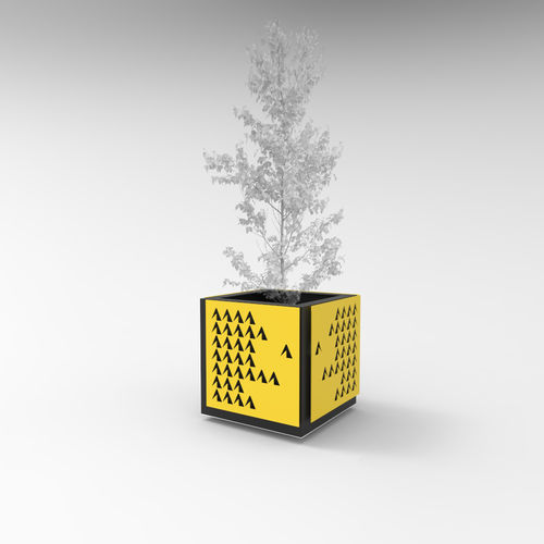 Кадка для садовых растений из металла - CUBE - CITYSì - прямоугольная / квадратная / модульная