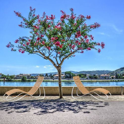 Современный садовый шезлонг - SIESTA - CITYSì - из дерева / из гальванизированной стали / из окрашенной стали