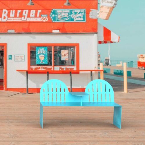 Современная общественная скамейка - KEY WEST - CITYSì - из гальванизированной стали / из окрашенной стали / со спинкой