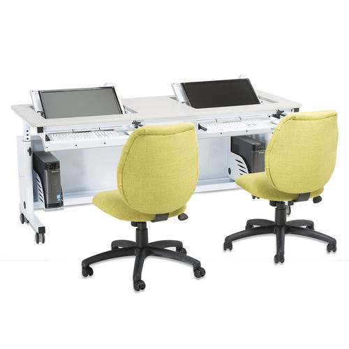 Рабочий стол для офисов открытого типа - REVOLUTION - Versa Products - напольный / для 2 человек / современный