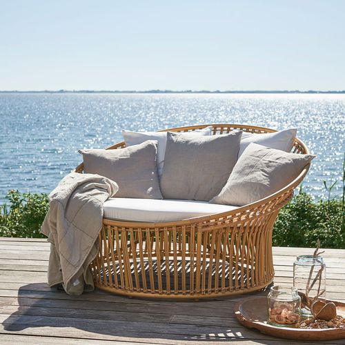 Современный полудиван - Olympia nest - Sika-Design - из ткани / из ротанга / из алюминия
