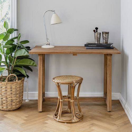 Напольный рабочий стол - Lucas  - Sika-Design - классический / из тикового дерева / прямой