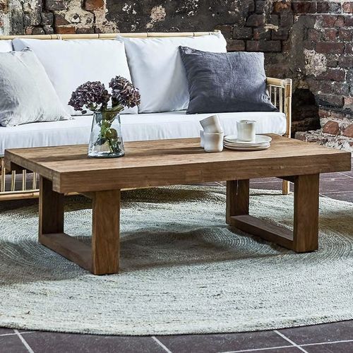 Классический журнальный столик - Alexander - Sika-Design - из тикового дерева / с основанием из древесины / прямоугольный