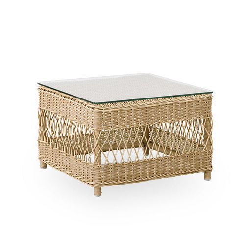 Классический вспомогательный столик - Anna - Sika-Design - из стекла / из синтетического волокна / квадратный