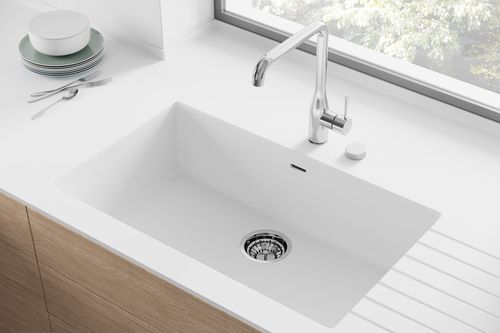 Кухонная раковина 1 чаша - DUPONT-965 - Hasenkopf - с сушкой / из Corian® / интегрированная