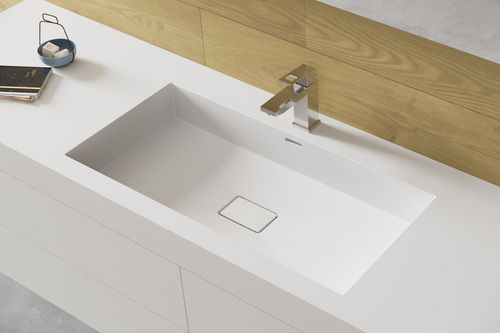 Встраиваемая раковина - MIRAKLON FMP - Hasenkopf - из акрила / из Solid Surface / со встроенной столешницей