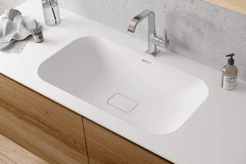 Встраиваемая раковина - MIRAKLON FMS10 - Hasenkopf - из Solid Surface / со встроенной столешницей / с умягчителем воды