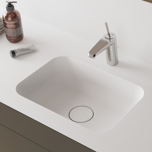 Встраиваемая раковина - DUPONT - Hasenkopf - из Corian® / со встроенной столешницей / с умягчителем воды