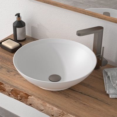Настольная раковина - AXR-R - Hasenkopf - из Solid Surface / круглая / без отверстия