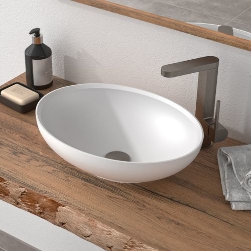 Настольная раковина - AXO-R - Hasenkopf - из Solid Surface / овальная / без отверстия