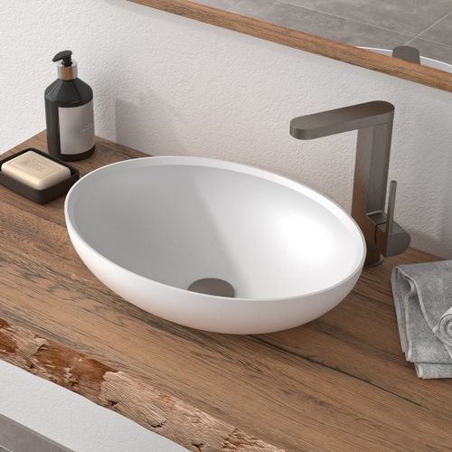 Настольная раковина - AXO-E - Hasenkopf - из Solid Surface / овальная / без отверстия