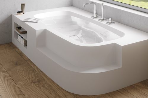 Овальная ванна - CU-KN - Hasenkopf - встроенная / для жилых зданий / из Corian®