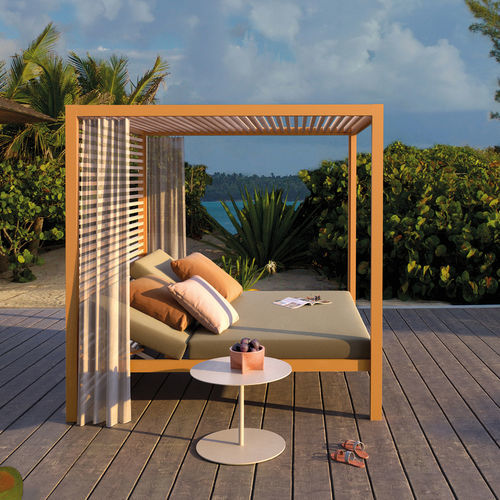 Садовая кровать с балдахином - DAYBED - KETTAL - двуспальная / современная / со встроенным освещением