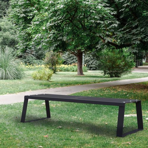 Общественная скамейка минималистский дизайн - BALLADE METAL - ROSSIGNOL - из стали, покрытой порошком / со спинкой / без спинки