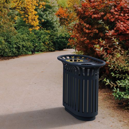 Общественный мусорный контейнер - TULIPE 2F - ROSSIGNOL - из металла / с крышкой / для наружного применения