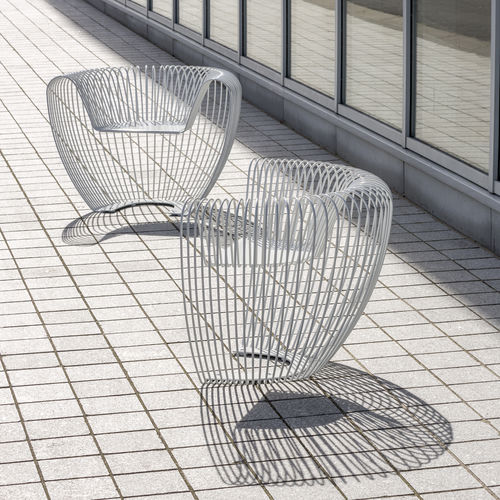 Кресло уникальный дизайн - BUBBLE - Concept Urbain - из стали / из листового металла / из нержавеющей стали