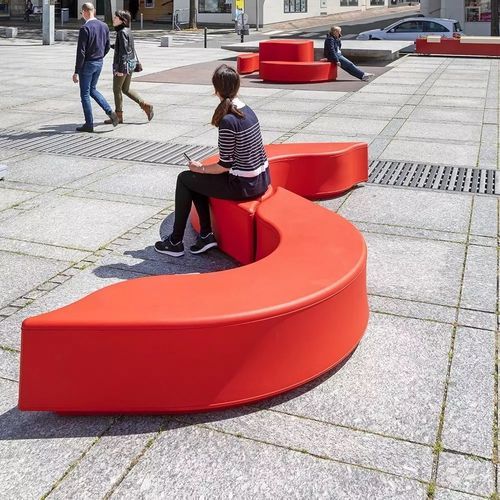 Общественная скамейка органический дизайн - ARABESQUE - Concept Urbain - из вращательно формованного полиэтилена / без спинки / без подлокотников