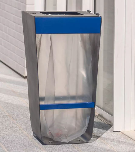 Держатель для мусорного пакета из гальванизированной стали - KARMA - Concept Urbain - из стального листа / для наружного применения / с сортировкой