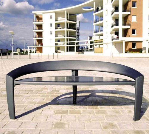 Современная общественная скамейка - NASTRA - Concept Urbain - из чугуна / из стали / со спинкой
