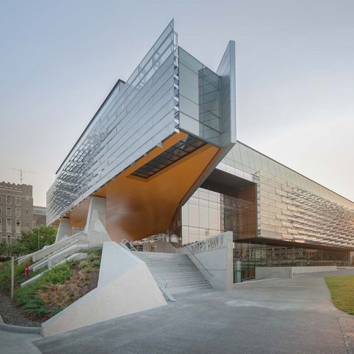 Перфорированное листовое железо - GATES HALL AT CORNELL - A. Zahner - декоративное / из оцинкованной стали / из нержавеющей стали