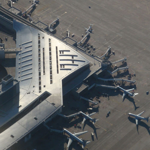 Плоское покрытие - DFW AIRPORT - A. Zahner - из нержавеющей стали / имитация металла / волнистое