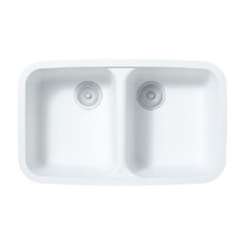 Кухонная раковина 2 чаши - A2311 - Staron Solid Surfaces - без сушки / из Solid Surface / встраиваемая снизу