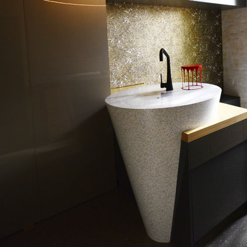 Рабочая поверхность из Solid Surface - MOSAIC DALMATIAN QD212 - Staron Solid Surfaces - для кухни / для ванной комнаты / пятностойкая