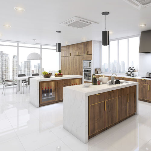 Рабочая поверхность из Solid Surface - MORNING SKY   - Staron Solid Surfaces - для кухни / серая