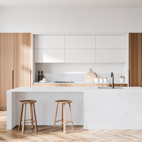 Рабочая поверхность из Solid Surface - COTTON WHITE   - Staron Solid Surfaces - для ванной комнаты / для кухни / белая