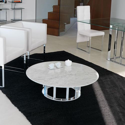 Современный журнальный столик - LIFE CLASS : NAXOS - Italy Dream Design - из стекла / из мрамора / с основанием из лакированного металла