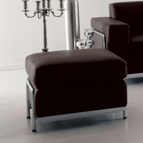 Современная оттоманка - JAVA  - Italy Dream Design - из ткани / из кожи / из хромированной стали
