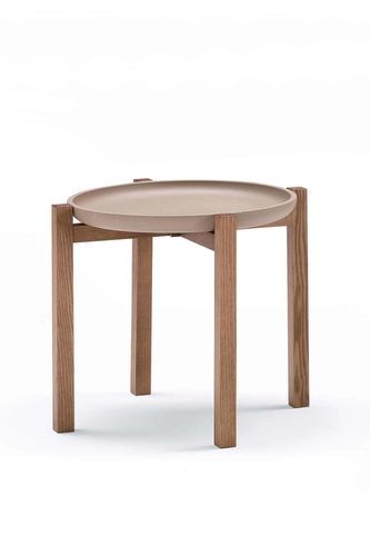 Вспомогательный столик скандинавский дизайн - PONG - Italy Dream Design - из ясеня / с основанием из ясеня / круглый