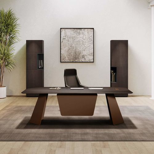 Директорский рабочий стол - MONOLITH - Italy Dream Design - напольный / современный / из окрашенного металла