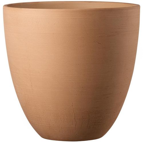 Садовый горшок из терракоты - PRIMITIVO WHITE : 70N-W-08  - Deroma - круглый