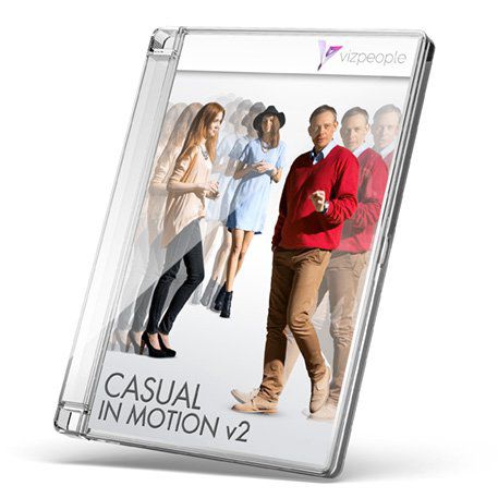 Библиотека 2D/3D-предметов - CASUAL IN MOTION V2 - VizPeople Cut Out people