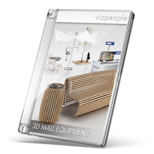 Библиотека 2D/3D-предметов - 3D MALL EQUIPMENT  - VizPeople Cut Out people