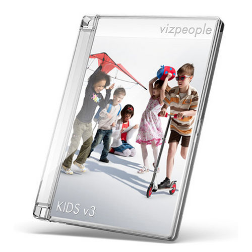 Библиотека 2D/3D-предметов - KIDS V3 - VizPeople Cut Out people