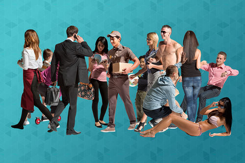 Библиотека 2D/3D-предметов - CUT OUT V3 - VizPeople Cut Out people