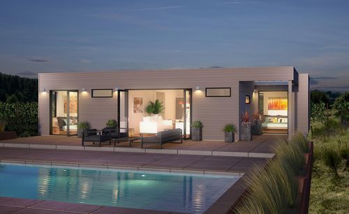 Сборное здание - ORIGIN 1000 - Blu Homes - из дерева / для гаража / современное