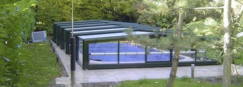 Навес для бассейна средняя высота - Pool Cover - с ручным приводом